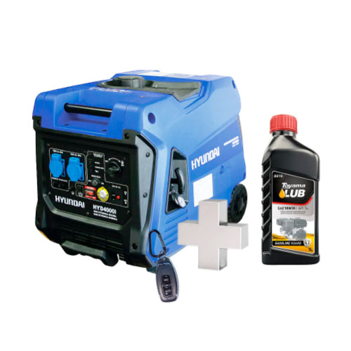 Generador Inverter Hyundai 4000 watts con control remoto + 1 Lts aceite