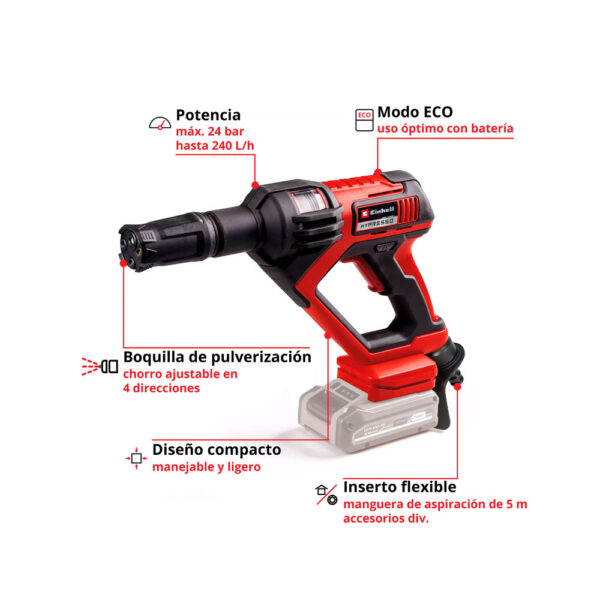 Pistola limpiadora a presión inalámbrico Einhell HYPRESSO 18/24-1 - Imagen 3
