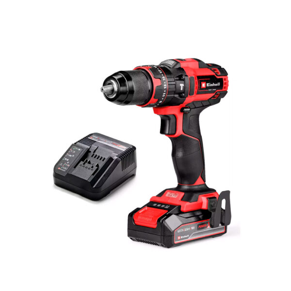 Taladro percutor+ Bateria+ Cargador  Einhell TE-CD 18/44 Li-i