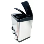 BASURERO ACERO INOXIDABLE TRIPLE 15 L X3 SOIN - Imagen 3