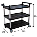 CARRO NEGRO - 85KG - 53x106x96cm - Imagen 4