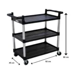 CARRO NEGRO - 70KG - 92x45x88cm - Imagen 2