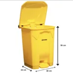 BASURERO PLÁSTICO CON PEDAL 50 L SOIN - Imagen 3