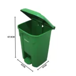 BASURERO PLÁSTICO CON PEDAL 80 L SOIN - Imagen 4