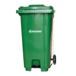 CONTENEDOR DE BASURA CON TAPA RUEDA Y PEDAL 120 L SOIN