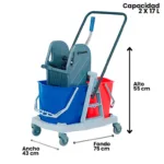 CARRO ESTRUJADOR DOBLE 34 L SOIN - Imagen 2
