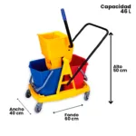 CARRO ESTRUJADOR DOBLE 46 L SOIN - Imagen 2