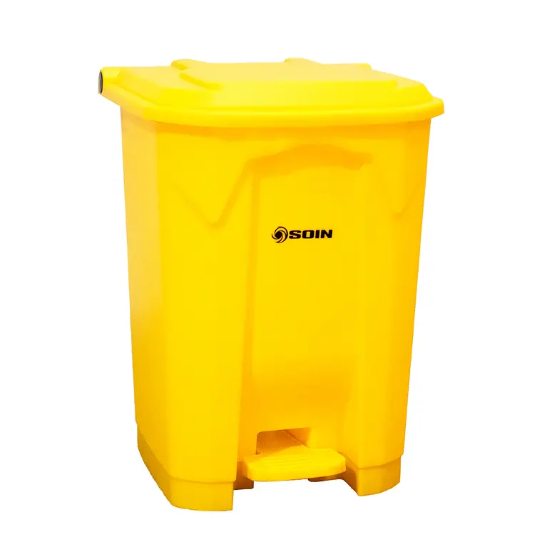 760 BASURERO PLÁSTICO CON PEDAL 50 L SOIN - Imagen 1