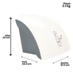 SECADOR DE MANOS AIRE CALIENTE 1600W - Imagen 3