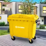 Contenedor de basura 660 litros Amarillo - Imagen 3