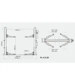 Elevador 2 columnas aco-4.0-2d 4.000 kg - Imagen 2