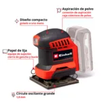 Lijadora Innlámbrica Einhell TE-OS 18/113 Li-Solo - Imagen 3